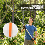 Élagueur télescopique 2 en 1, scie manuelle, sécateur avec verrou de sécurité, perche télescopique en aluminium 2 m