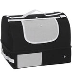 Foldable Cat Litter Box Portable Travel Litter Box 600D Oxford Waterproof Leak-Proof Zippered Cover 43x33x34cm Black