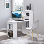 Bureau informatique, bureau avec rangement, 6 compartments ouverts, table d'ordinateur pour chambre, studio, 120