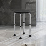 Tabouret de Douche réglable en Hauteur siège de Douche Ergonomique Pieds antidérapants Charge Max. 136 Kg alu HDPE Noir