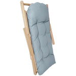Fauteuil Chaise de Salon Pliable et inclinable en Bois Fauteuil Relax Confortable avec Coussin capitonné épais