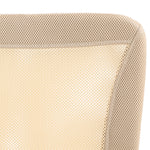 Chaise de bureau ergonomique hauteur réglable piètement chromé pivotant 360° revêtement maille beige