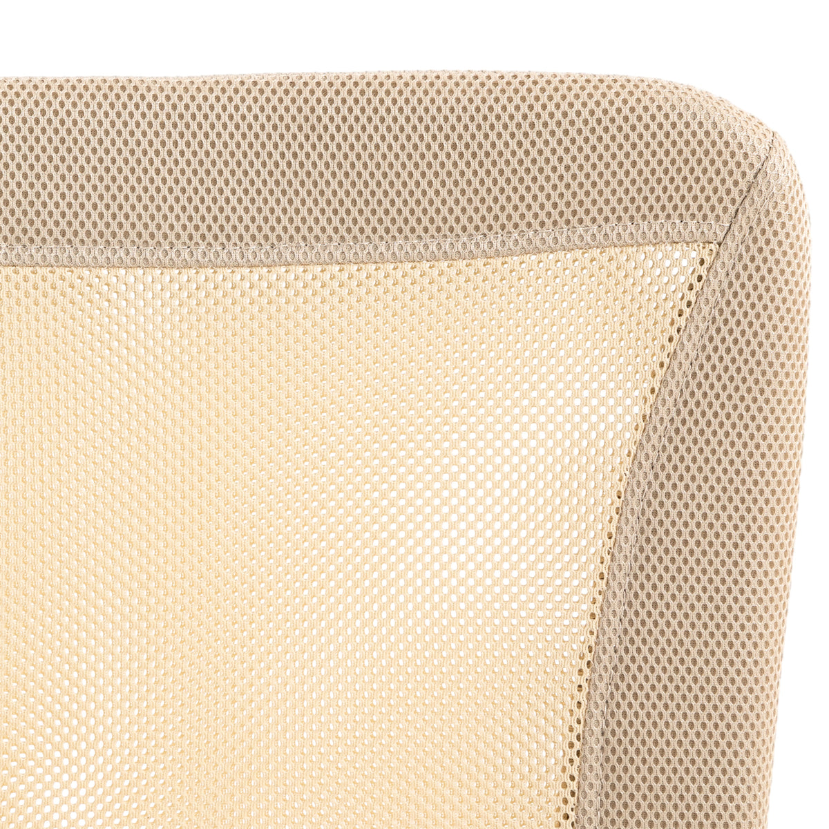 Chaise de bureau ergonomique hauteur réglable piètement chromé pivotant 360° revêtement maille beige