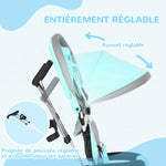 Tricycle 6 en 1 pour enfants, auvent, ceinture de sécurité 5 points, rangement, repose-pieds, frein, 1-5 ans, vert