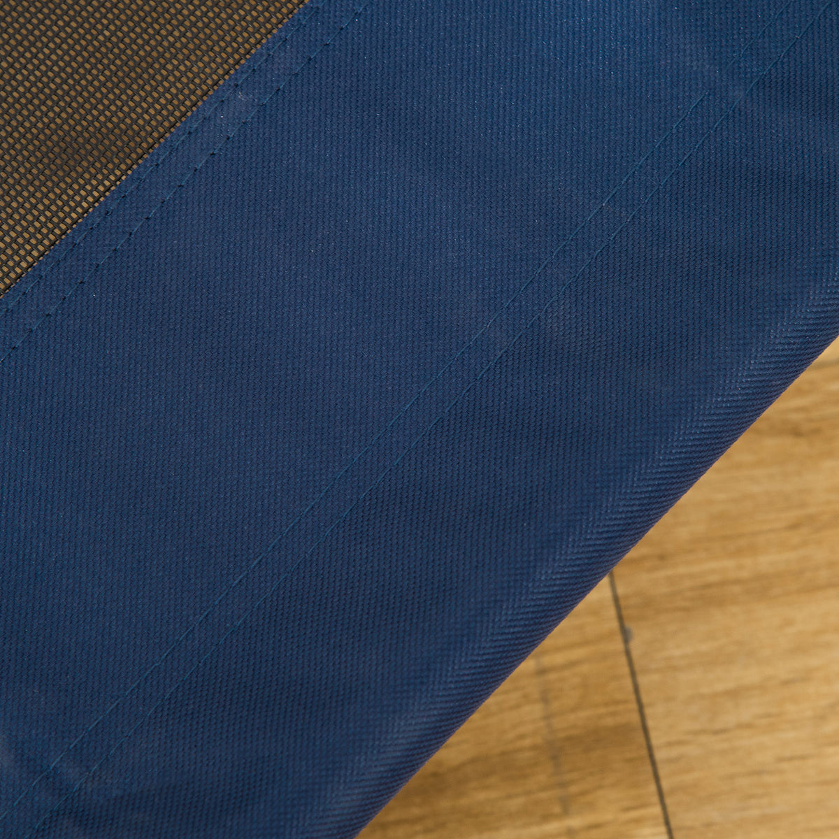 Lit pour chien chat lit de camp grand confort sur pieds tissu oxford textilène micro-perforé 76L x 61l x 18H cm bleu marine noir