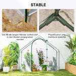 Serre de Jardin Balcon terrasse Serre pour tomates 1,8L x 1l x 1,68H m Acier plastique imperméable Transparent Vert