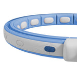 Hula Hoop con Nódulos de Masaje, ajustable de 76 a 113 cm de cintura, 16 segmentos extraíbles, azul claro