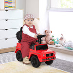 Porteur Enfants Voiture Enfant Multi-équipée 12-36 Mois klaxon Marche-Pieds, Garde-Corps et ombrelle Rouge