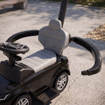 Porteur enfants Land Rover Discovery sous licence, porteur voiture à pousser avec poignée amovible, 84x40x94,5cm, noir