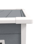 Tuinhuisje 1,14 m² voor gereedschap - afsluitbare deur, ventilatie en raam - afm. 151L x 92B x 193H cm - kunststof, grijs