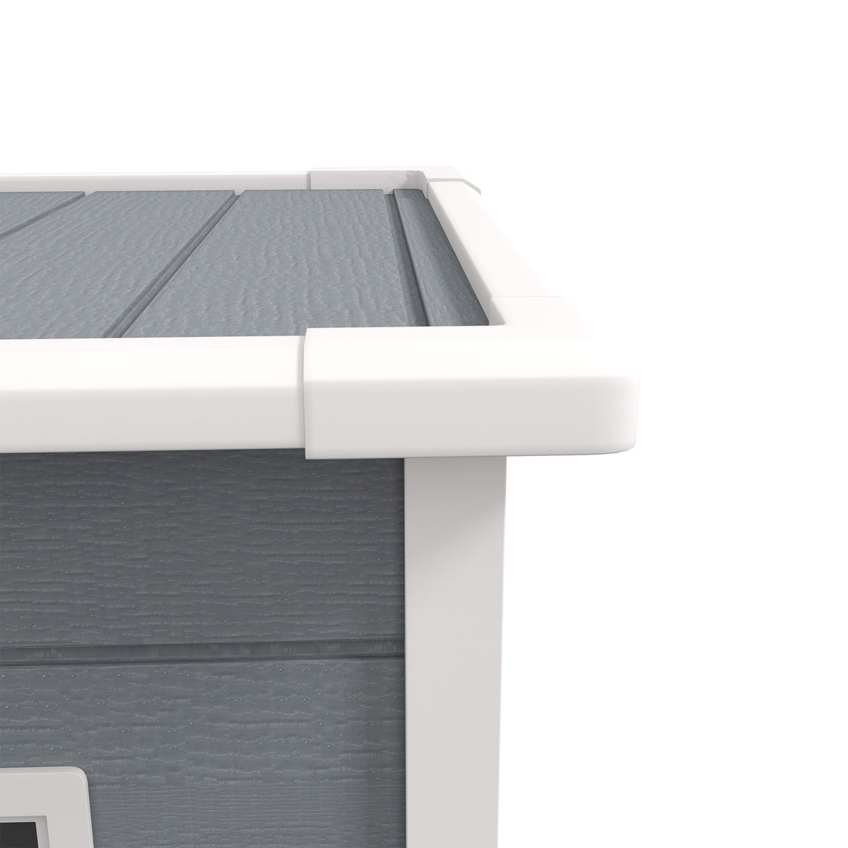 Tuinhuisje 1,14 m² voor gereedschap - afsluitbare deur, ventilatie en raam - afm. 151L x 92B x 193H cm - kunststof, grijs