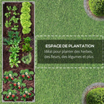 Jardinière sur roulettes - jardinière rectangulaire - Inserts d'irrigation, Feutre de Drainage gris
