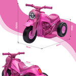 Moto électrique enfants 2-5 ans, 3 roues, 6 V, 3 km/h, avec fonction de bulles, effets lumineux et sonores, rose