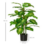 Plante artificielle calathea hauteur 95 cm pot ciment - intérieur