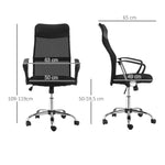 Lot de 2 fauteuils de bureau manager dossier ergonomique hauteur assise réglable pivotant tissu maille noir