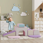 7PCS Module motricité bébé parcours motricité bébé en mousse EPE pour enfants d'âge préscolaire, multicolore