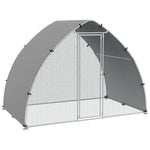 Grand enclos poulailler chenil volière extérieure 5,75m² toit anti-UV toit anti-UV, acier galvanisé, porte verouillable