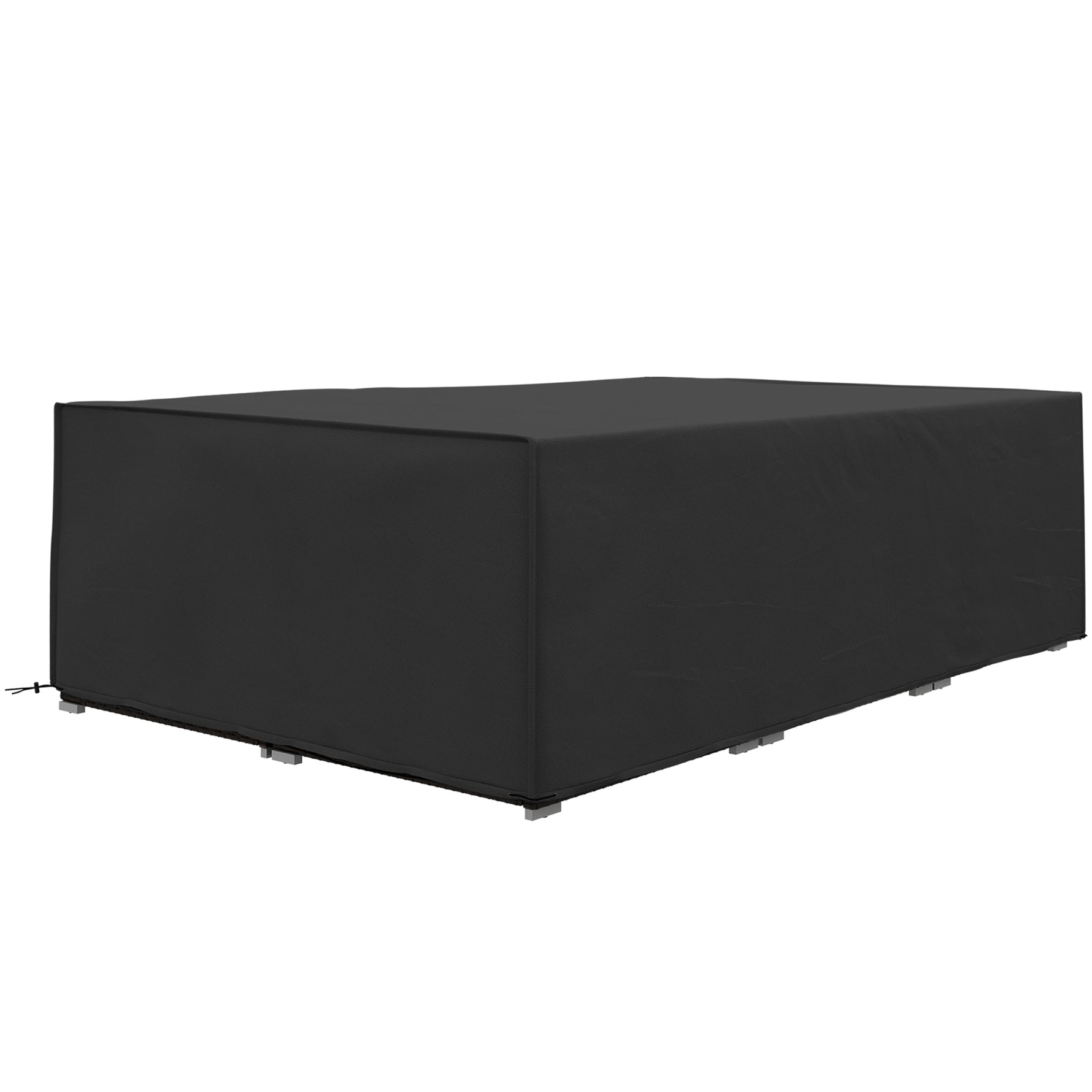 Housse salon de jardin bâche housse table de jardin tissu Oxford étanche anti-UV, 222 x 155 x 67 cm, noir