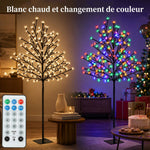150cm Light-up Artificial Cherry Blossom Tree, 160 LEDs and 16 Flexible Branches, Indoor and Outdoor Decoration