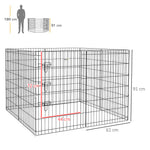 Parc enclos modulable pour chiens lapins rongeurs clôture pour petits animaux intérieur et extérieur  61 x 91 cm noir