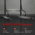 Station de musculation multifonctions barre de traction chaise romaine hauteur réglable acier noir rouge