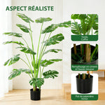 Plante artificielle arbre artificiel monstera deliciosa avec pot inclus hauteur 150 cm intérieure vert