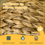 Panier chat lit surélevé chat cosy niche grotte à chat grand confort dim. 40L x 37l x 51H cm coussin moelleux beige inclus