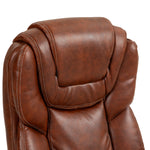 Chaise de bureau fauteuil de bureau avec fonction bascule roulettes pivotantes 360° 66 x 75,5 x 115,5-124,5 cm marron