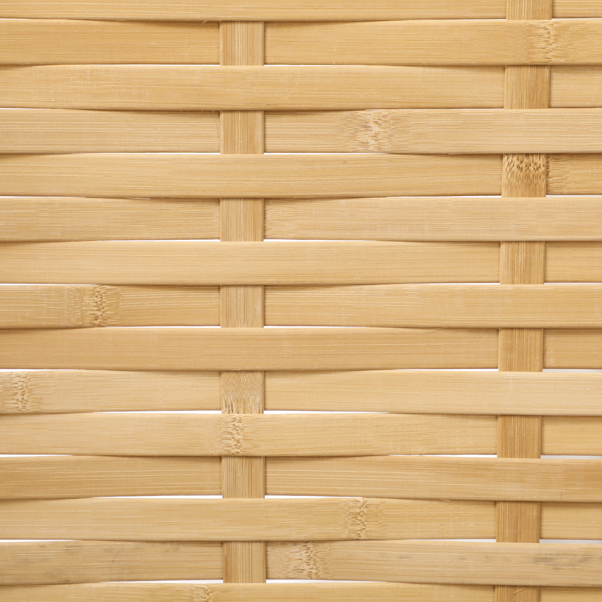 Paravento in legno divisorio pieghevole 3 pannelli in bambù 120 x 170 cm naturale chiaro