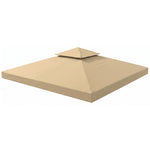 Toit de Remplacement pour pavillon de Jardin Toile de Rechange pour pavillon tonnelle Tente 3 x 3 m Beige