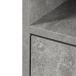 Ensembles 3 en 1 de meuble d'entrée vestiaire avec panneau porte-manteau, miroir et banc à chaussures - 6 crochets et étagère réglable, effet béton gris