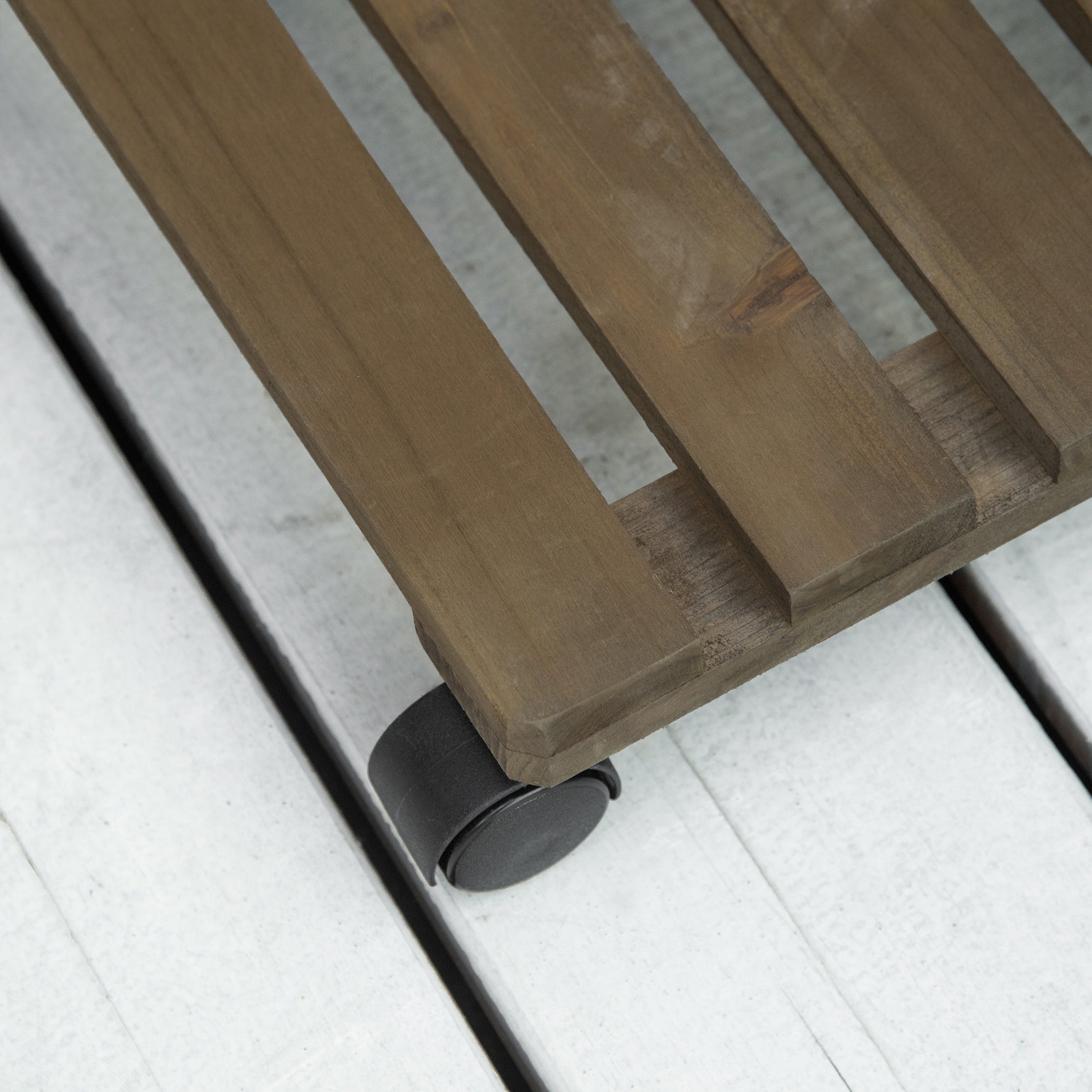 Lot de 2 supports pour plantes carrés porte plante à roulettes support pour pot de fleurs, pour intérieur et extérieur