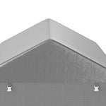 Abri de jardin tente de stockage imperméable abri moto porte enroulable fermeture éclair, 160 x 218 x 172 cm, gris clair