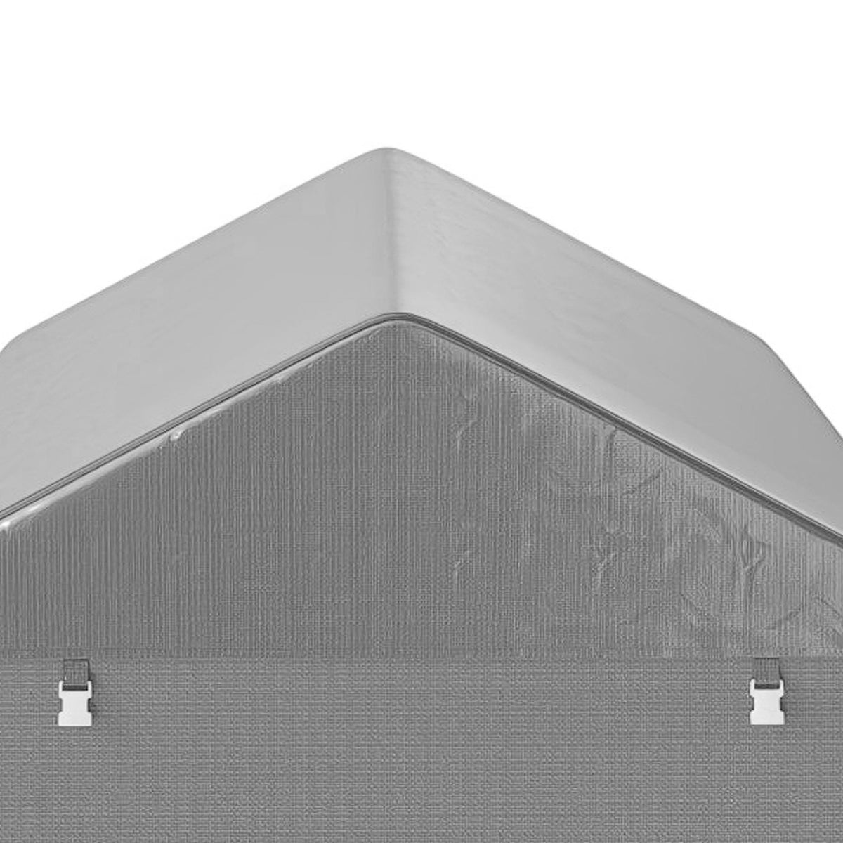 Abri de jardin tente de stockage imperméable abri moto porte enroulable fermeture éclair, 160 x 218 x 172 cm, gris clair