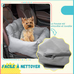 Siège d'auto pour animaux de compagnie sac de transport chien et chat rembourré de coton PP épais sûr et confortable fond antidérapant 50 x 54 x 33 cm gris foncé