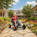 Kart à pédales pour enfants, karting enfant, avancer et reculer, pour garçons filles de 2-5 ans, 84x54x56 cm, noir