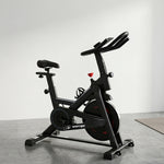 Vélo d'Appartement Silencieux avec Résistance Magnétique Réglable, APP Connectez, Écran LCD, 111,5x52,5x114,5cm, Noir