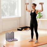 Ensemble d'haltères total 10 Kg - paires de 0,5/1/1,5/2 Kg avec mallette - entraînement musculaire - métal PU multicolore