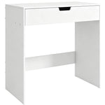 Dressing table with drawer, modern makeup table, for bedroom, 75 x 40 x 75 cm, white