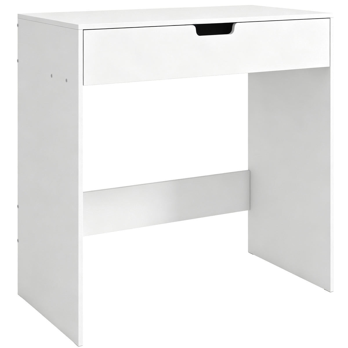 Dressing table with drawer, modern makeup table, for bedroom, 75 x 40 x 75 cm, white