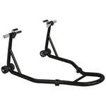 Cavalletto per moto, cavalletto anteriore per moto con perno regolabile e adattatori per forcellone, nero
