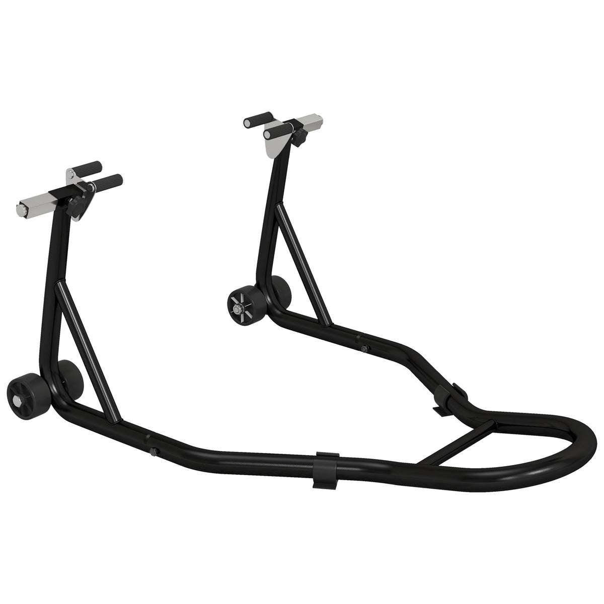 Cavalletto per moto, cavalletto anteriore per moto con perno regolabile e adattatori per forcellone, nero
