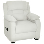 Fauteuil relax électrique fauteuil inclinable port USB repose-pieds poches latérales télécommande 86x90x103cm crème