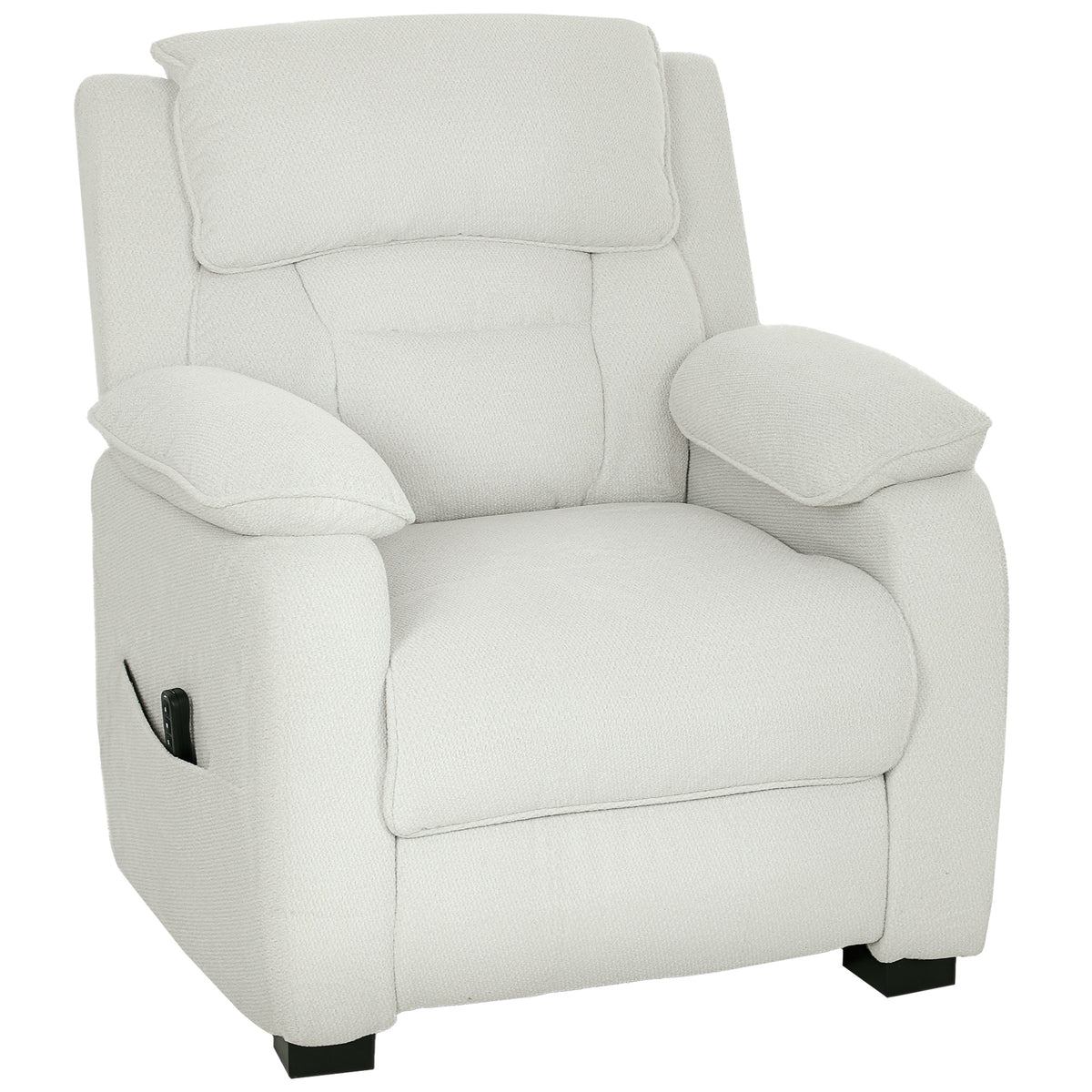 Fauteuil relax électrique fauteuil inclinable port USB repose-pieds poches latérales télécommande 86x90x103cm crème