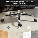 Fauteuil de bureau massant et chauffant chaise de bureau avec hauteur réglable dossier inclinable 67x72x111-119cm noir