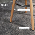 Lot de 2 tabourets de bar, chaises de bar en PU avec dossier et repose-pieds, assise rembourrée 69 cm, pieds en bois, style moderne, tabourets hauts pour cuisine, salle à manger, salon, blanc