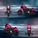 Moto électrique pour enfants 3 km/h 6V avec phare LED 2 roues d'entraînement de 18 à 36 mois avec moteur puissant rose