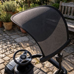 Cavalcabile per bambini 3 in 1 Mercedes-Benz con licenza, protezione, vano portaoggetti, clacson, 83x40x90 cm, nero