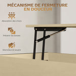 Table basse avec plateau relevable, table de salon avec compartiment caché et étagère ouverte, 95x40x59cm, bois naturel