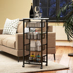 Desserte cuisine 4 niveaux chariot de service sur roulettes plan de travail cadre en acier 49,5 x 31 x 91 cm gris clair